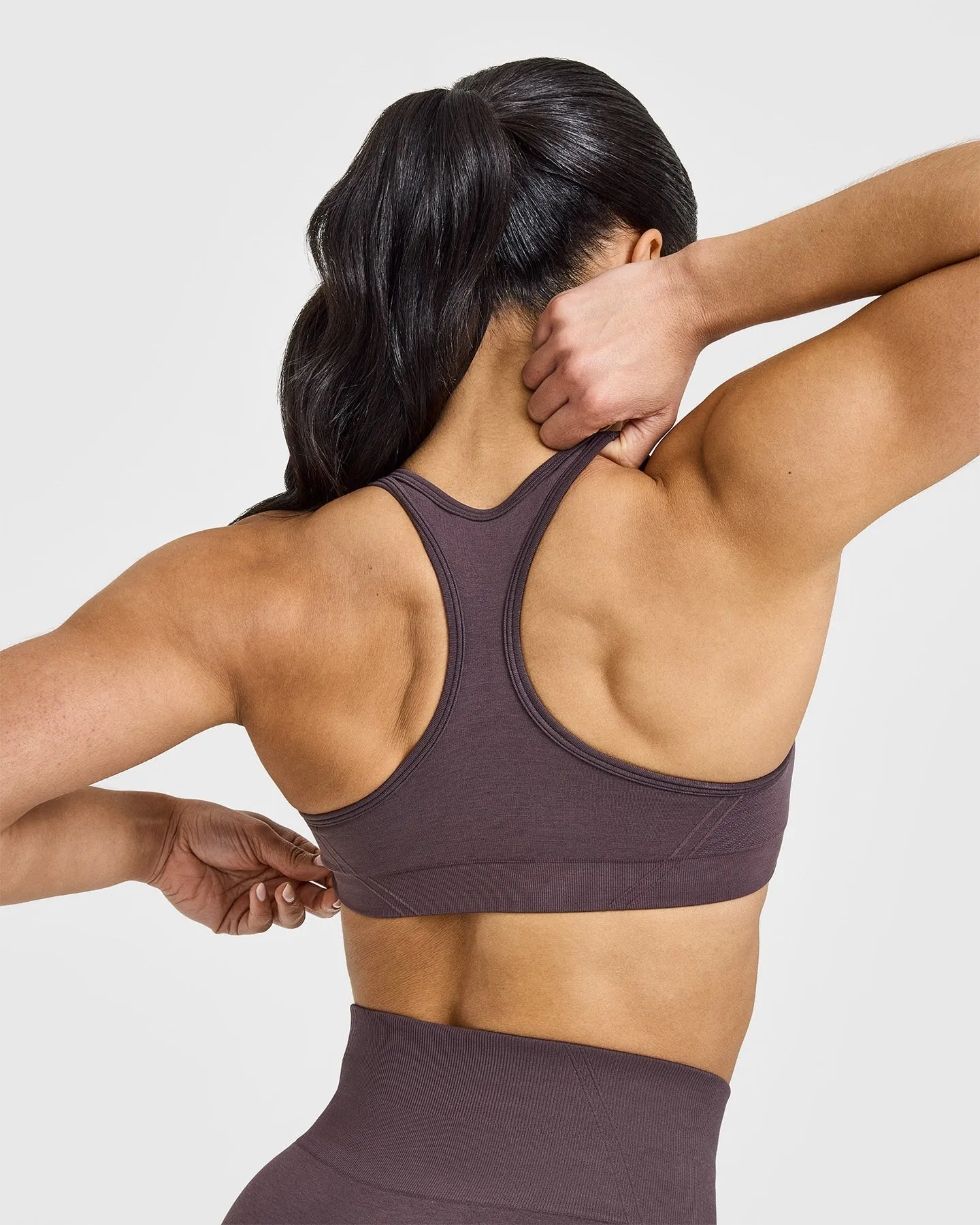 Effortless Seamless Racer Back Sports Bra | Umber Brown sold by Oner Active product image thumbnail 4