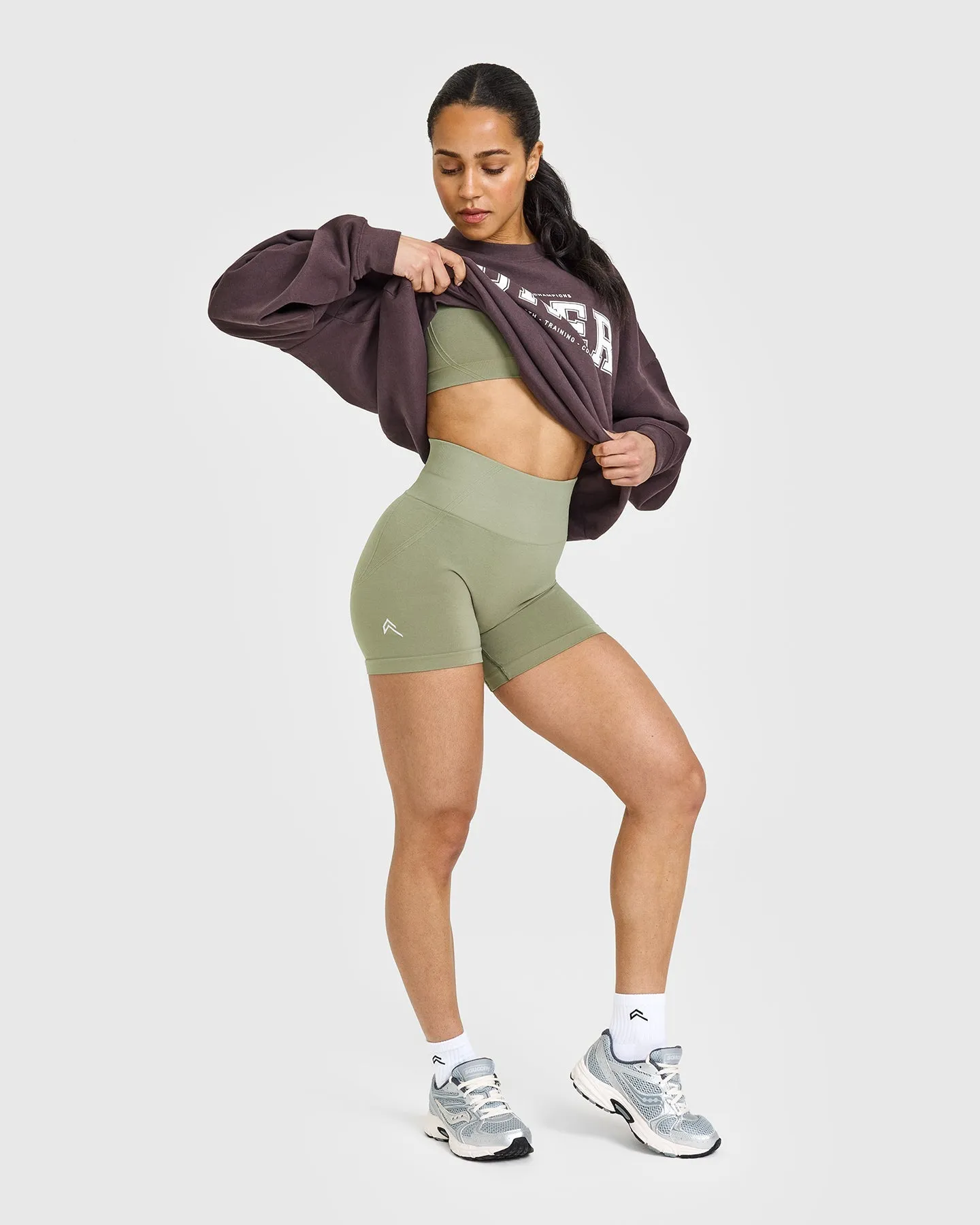 Effortless Seamless Shorts | Deep Sage Green sold by Oner Active product image thumbnail 3