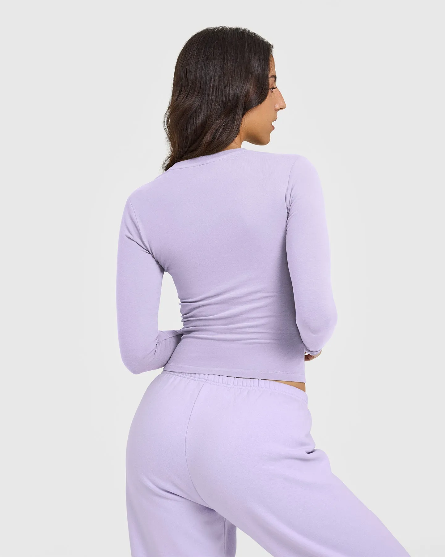 Cotton Icon Long Sleeve Top | Lavender Purple sold by Oner Active product image thumbnail 4