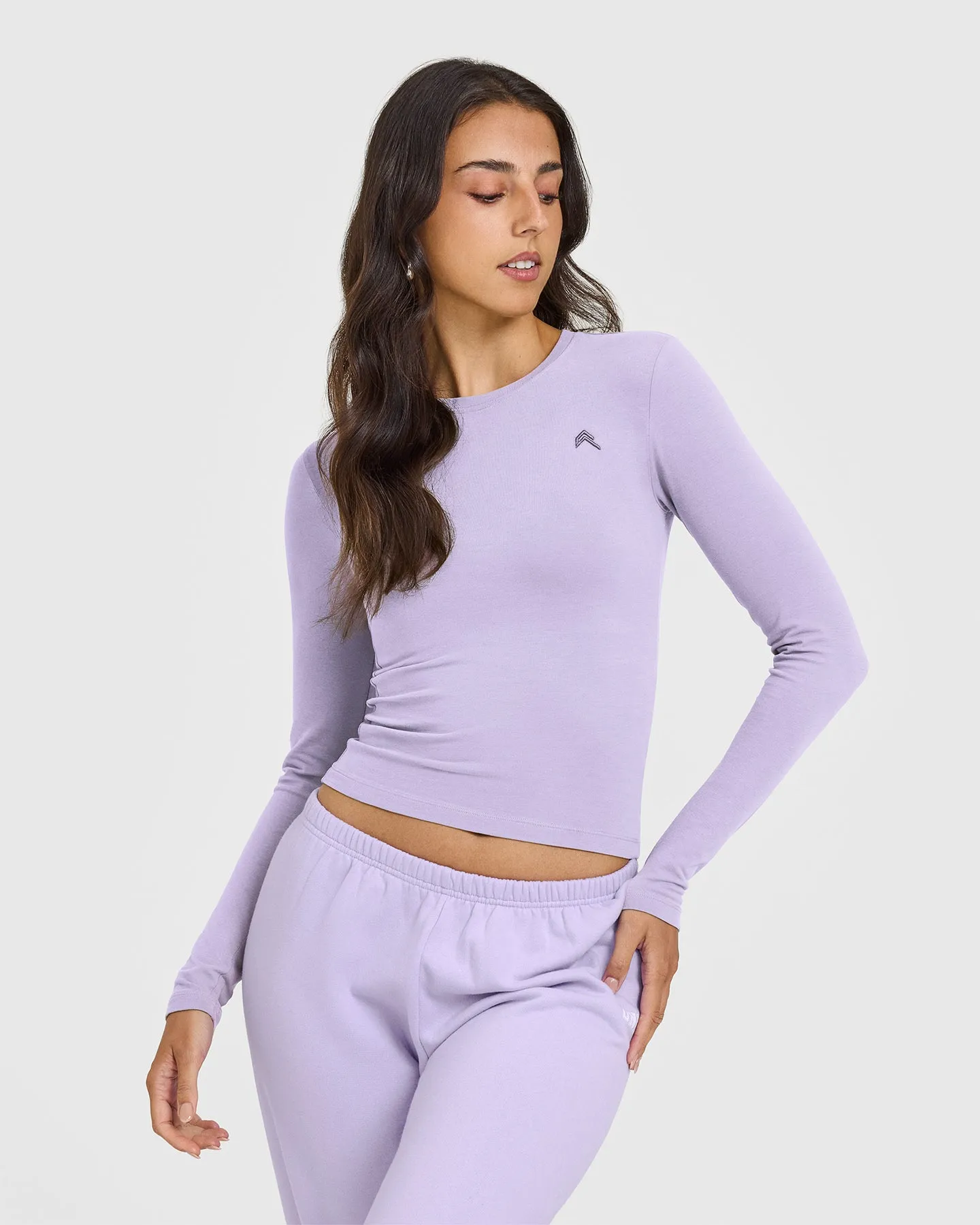 Cotton Icon Long Sleeve Top | Lavender Purple sold by Oner Active
