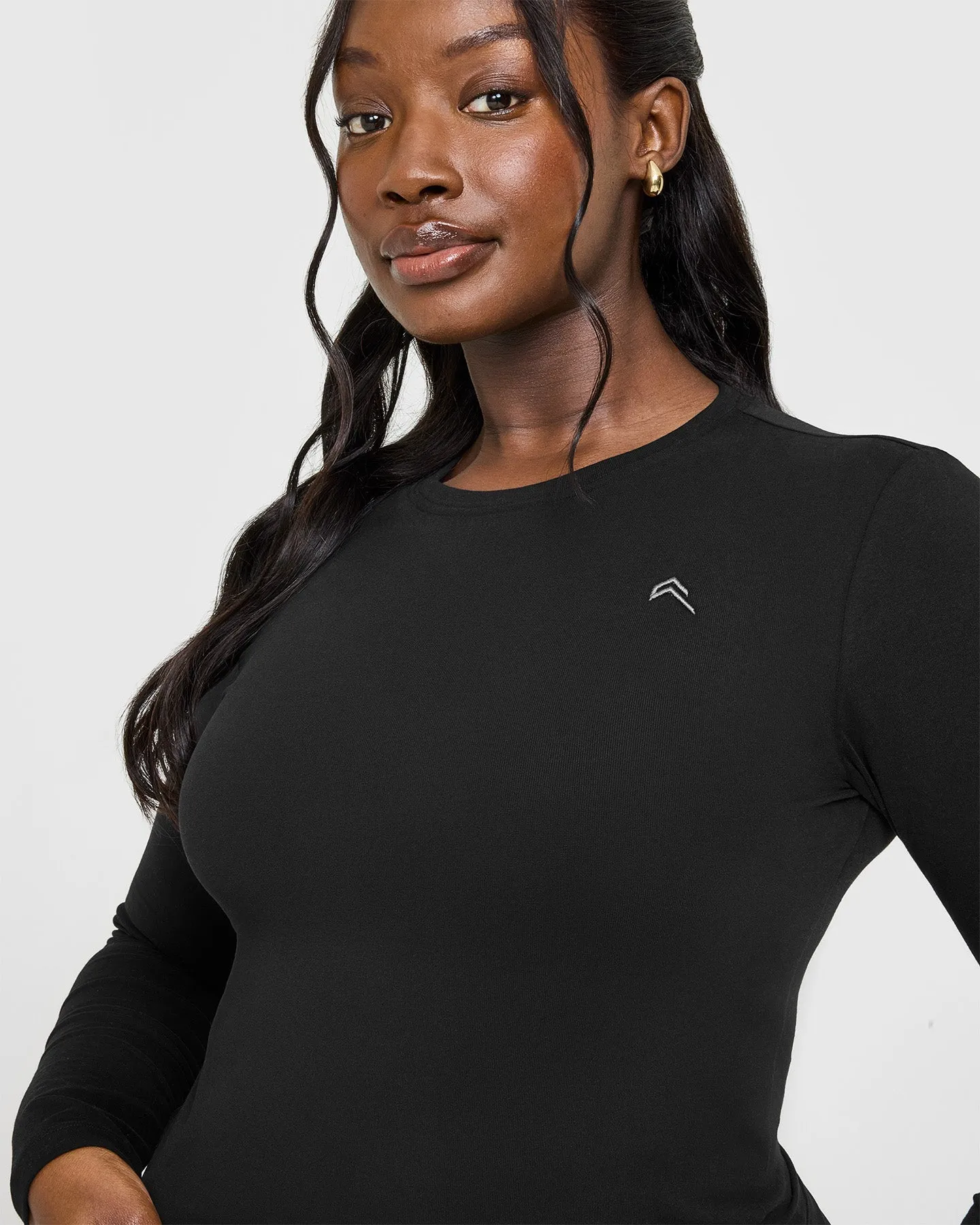 Cotton Icon Long Sleeve Top | Black sold by Oner Active product image thumbnail 5