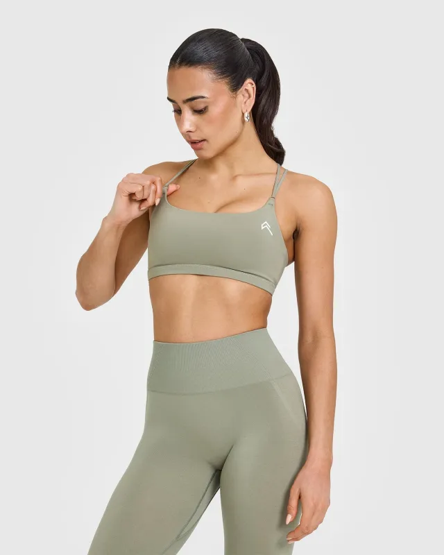 Everyday Cross Over Bralette | Soft Sage Green sold by Oner Active