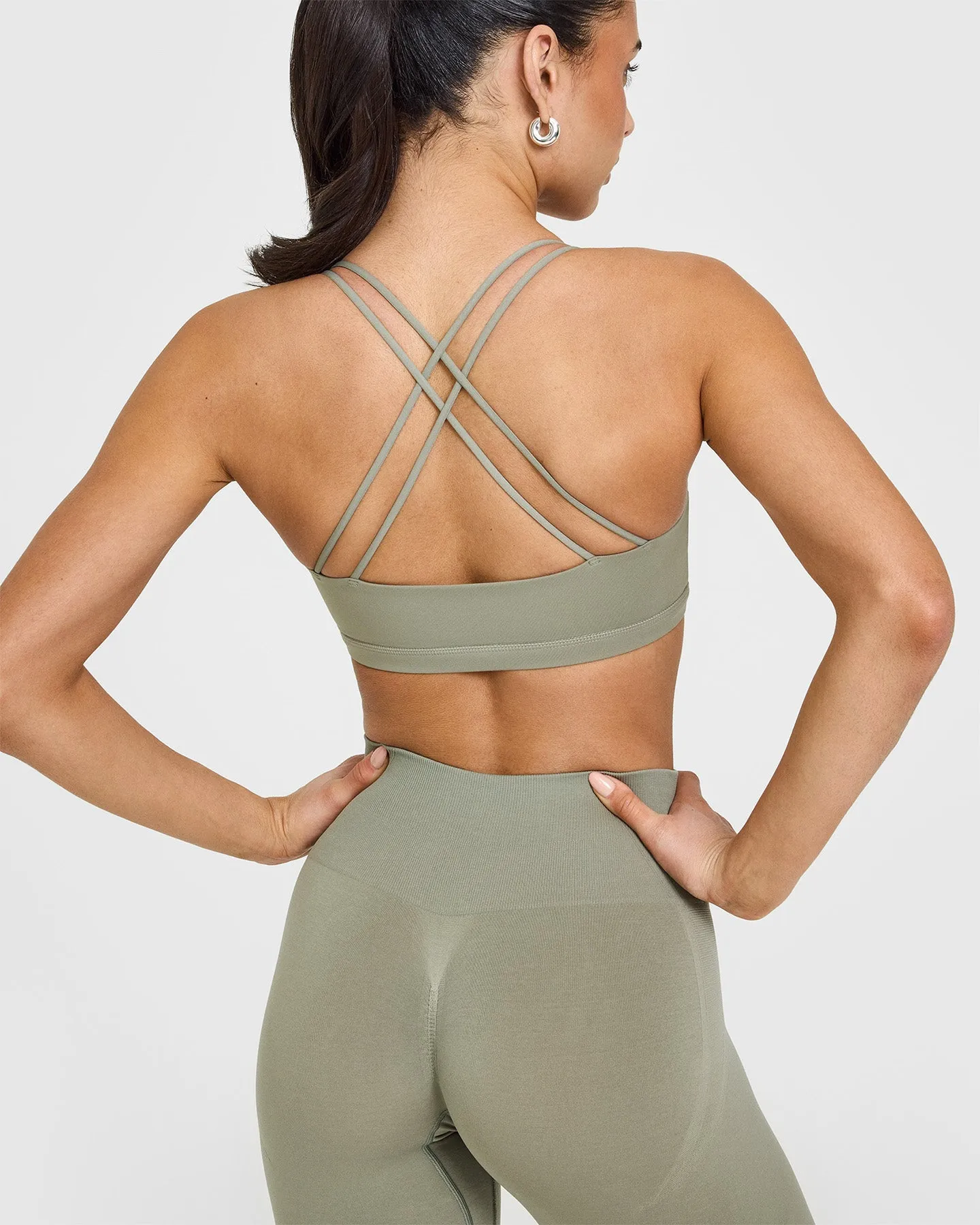 Everyday Cross Over Bralette | Soft Sage Green sold by Oner Active product image thumbnail 5