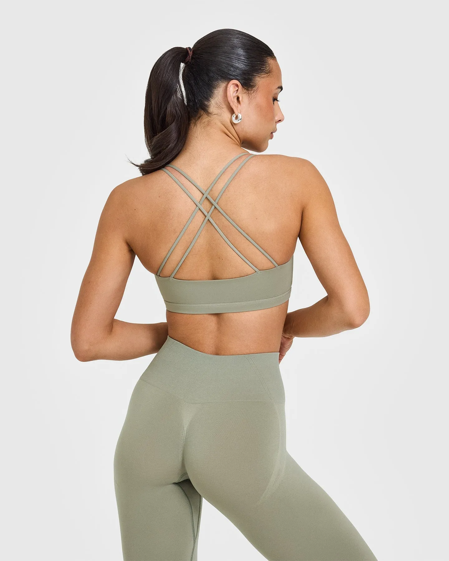 Everyday Cross Over Bralette | Soft Sage Green sold by Oner Active product image thumbnail 2