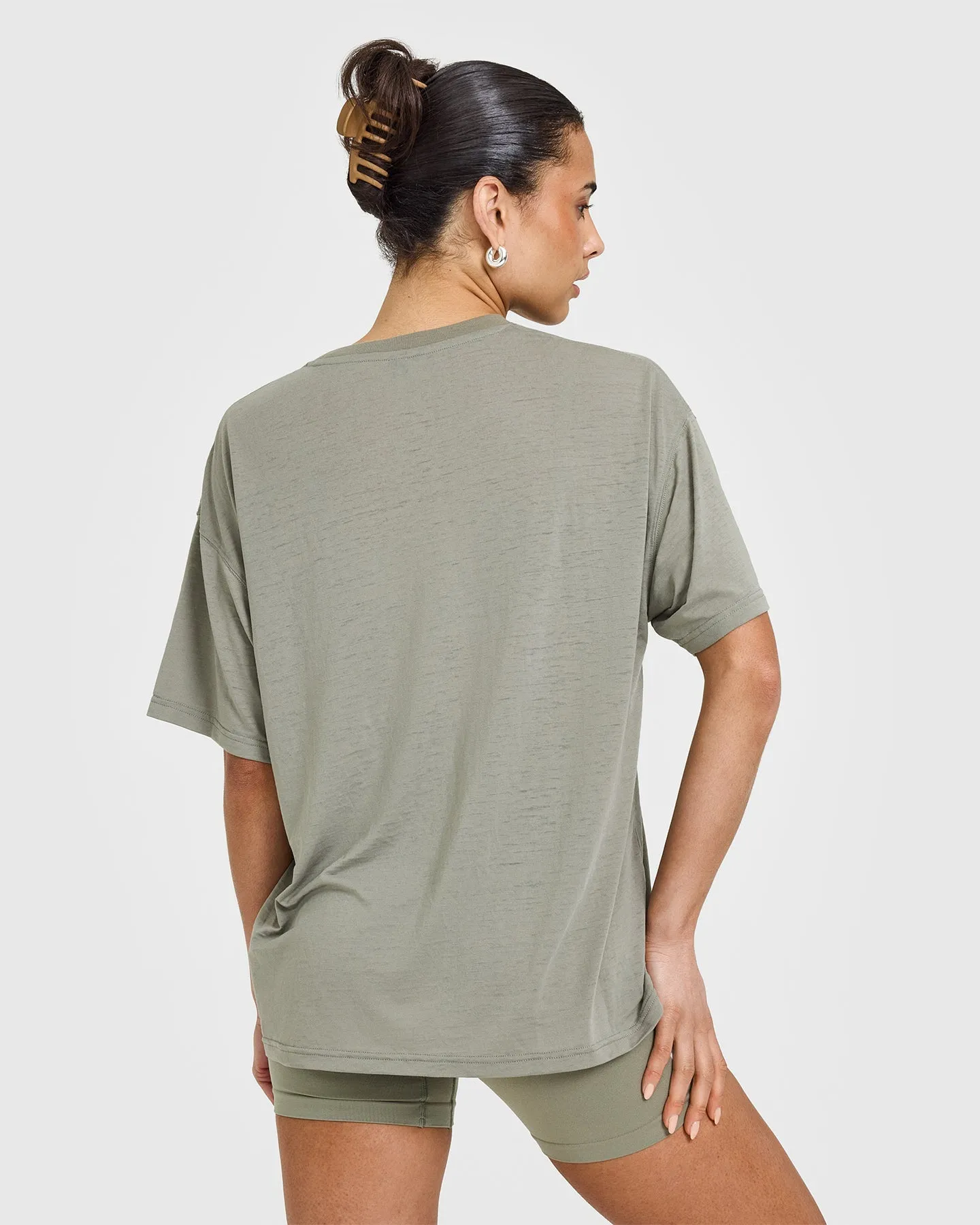 Washed Burnout T-Shirt | Washed Soft Sage Green sold by Oner Active product image thumbnail 2