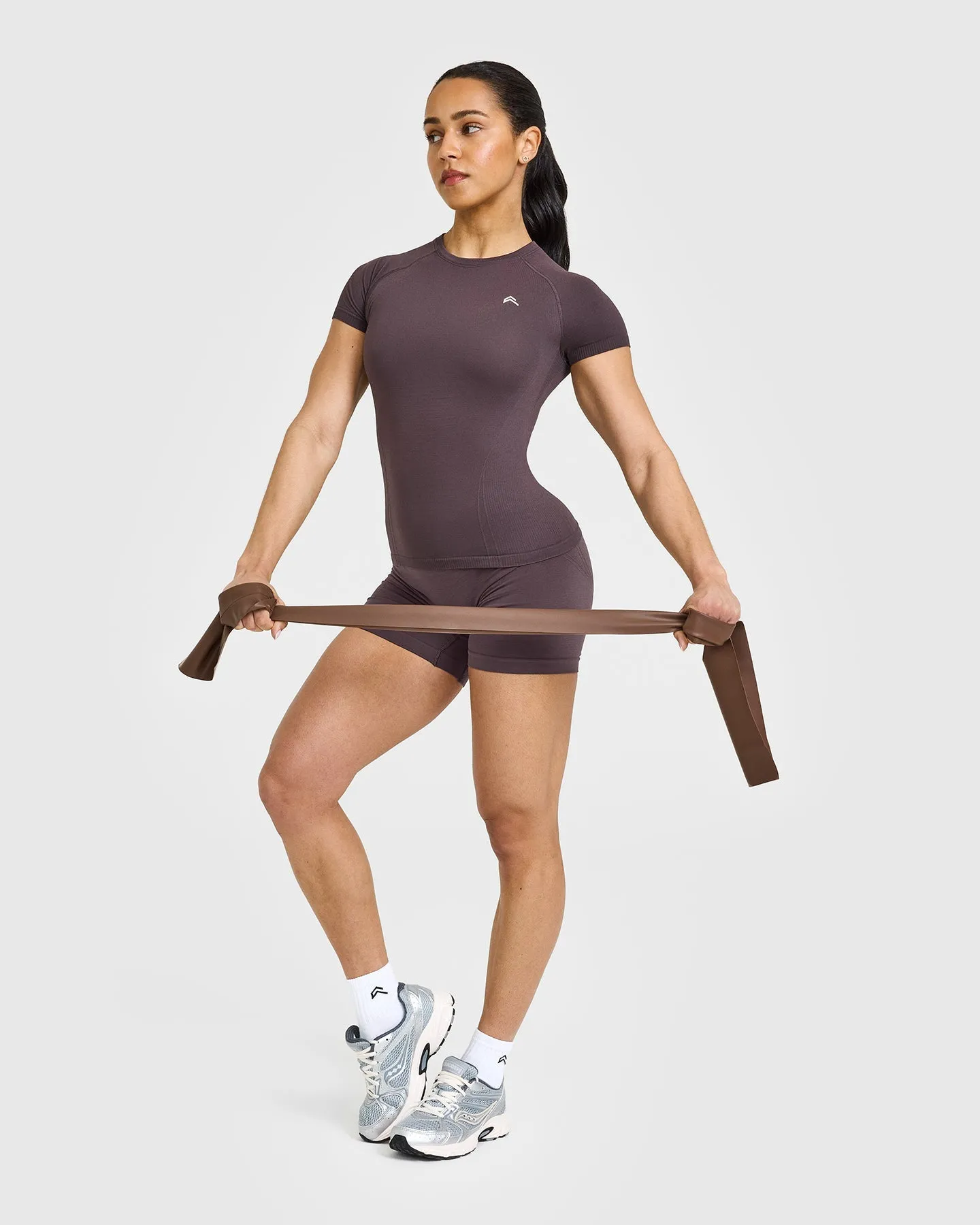 Go To Seamless Fitted Top | Umber Brown sold by Oner Active product image thumbnail 3