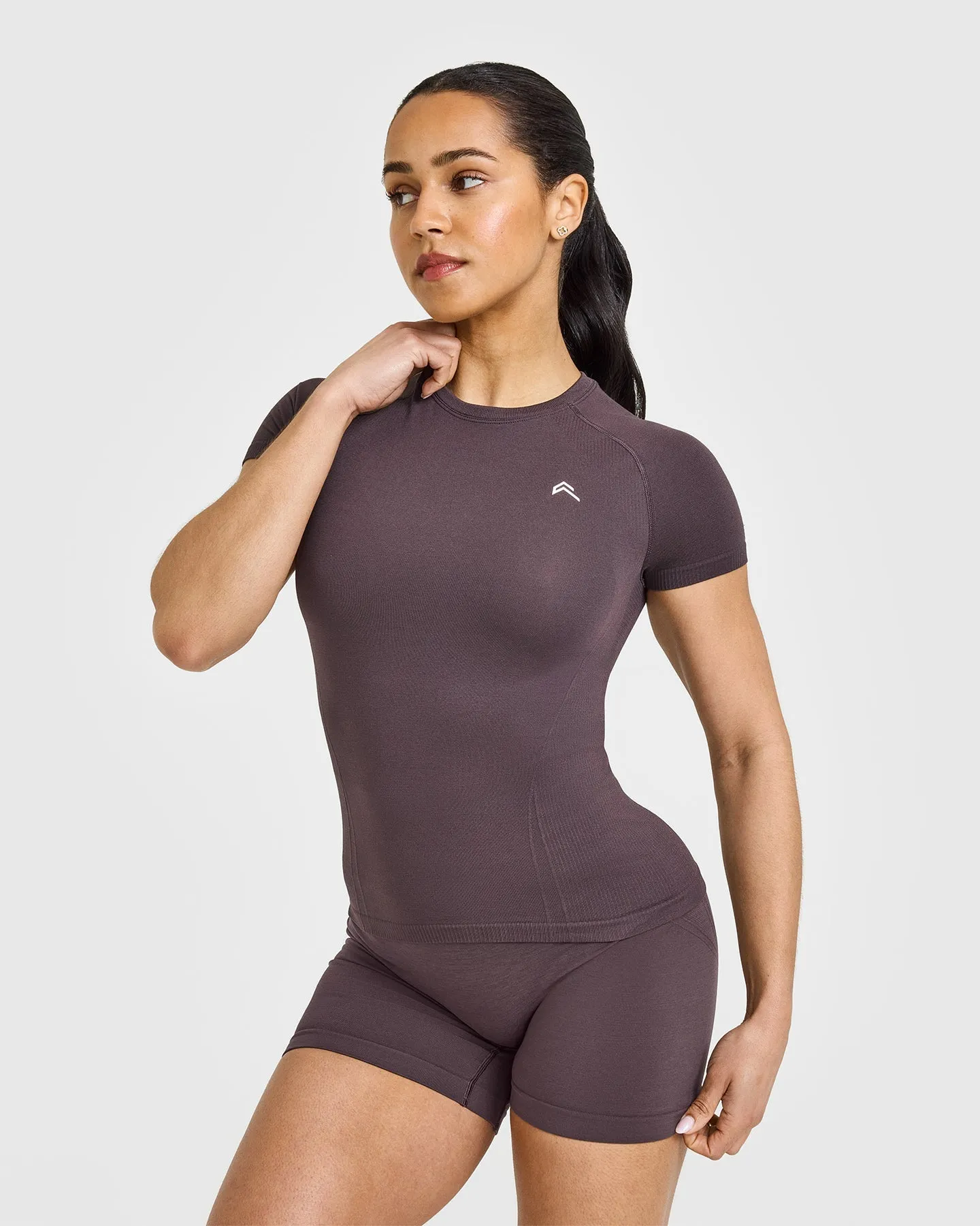 Go To Seamless Fitted Top | Umber Brown sold by Oner Active