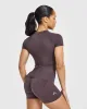 Go To Seamless Fitted Top | Umber Brown sold by Oner Active