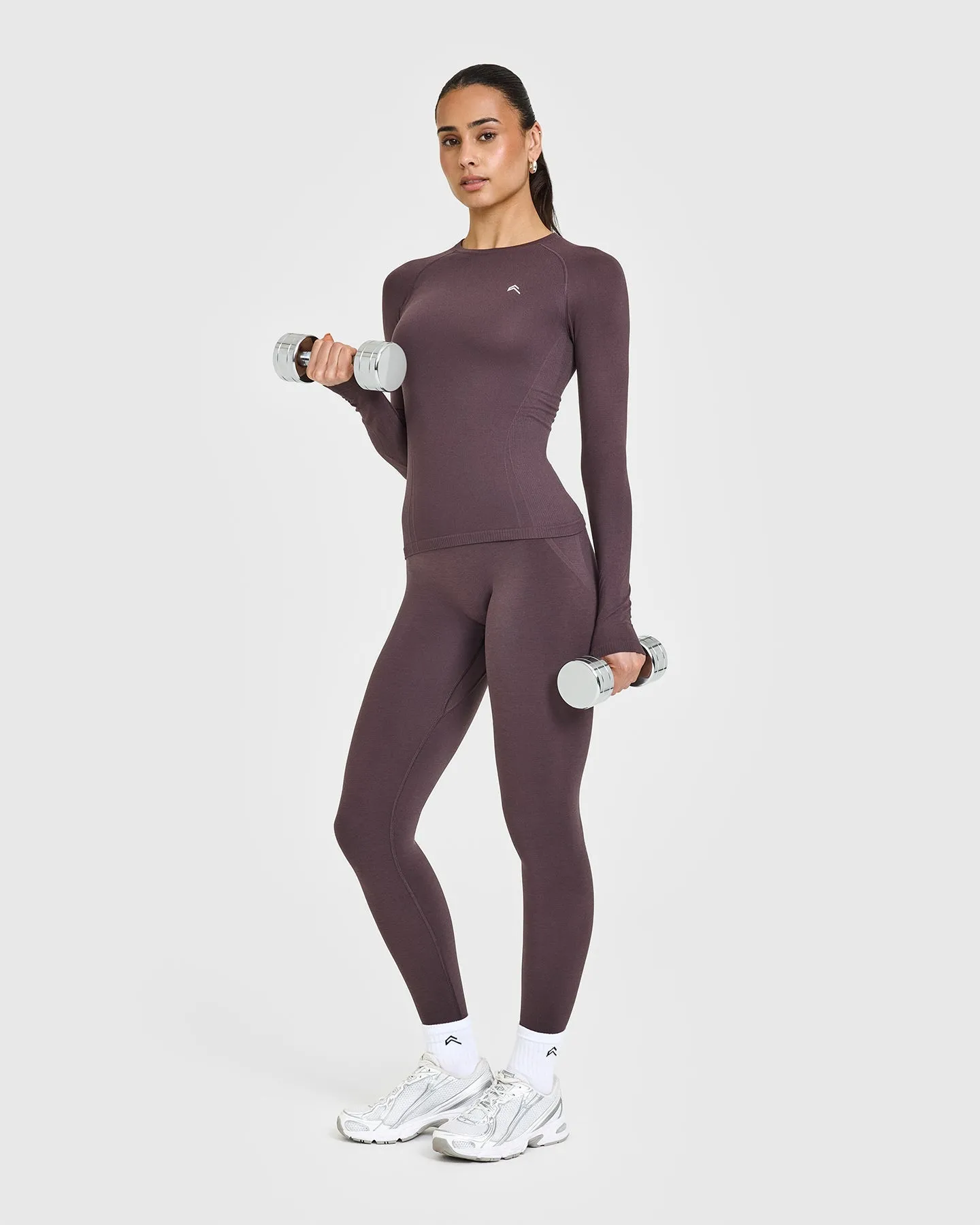 Go To Seamless Fitted Long Sleeve Top | Umber Brown sold by Oner Active product image thumbnail 3
