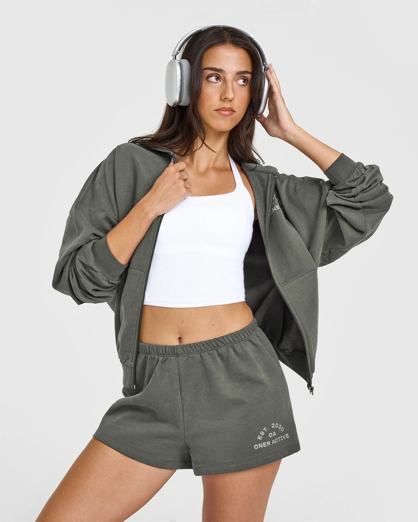 Lightweight Shorts with Graphic | Dark Khaki sold by Oner Active product image thumbnail 5