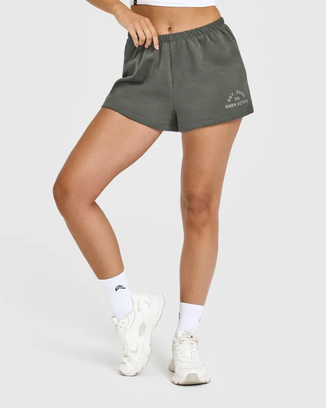 Lightweight Shorts with Graphic | Dark Khaki sold by Oner Active