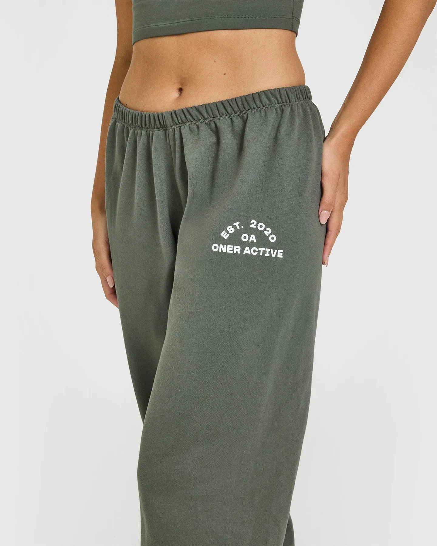Lightweight Joggers With Graphic | Dark Khaki sold by Oner Active product image thumbnail 5