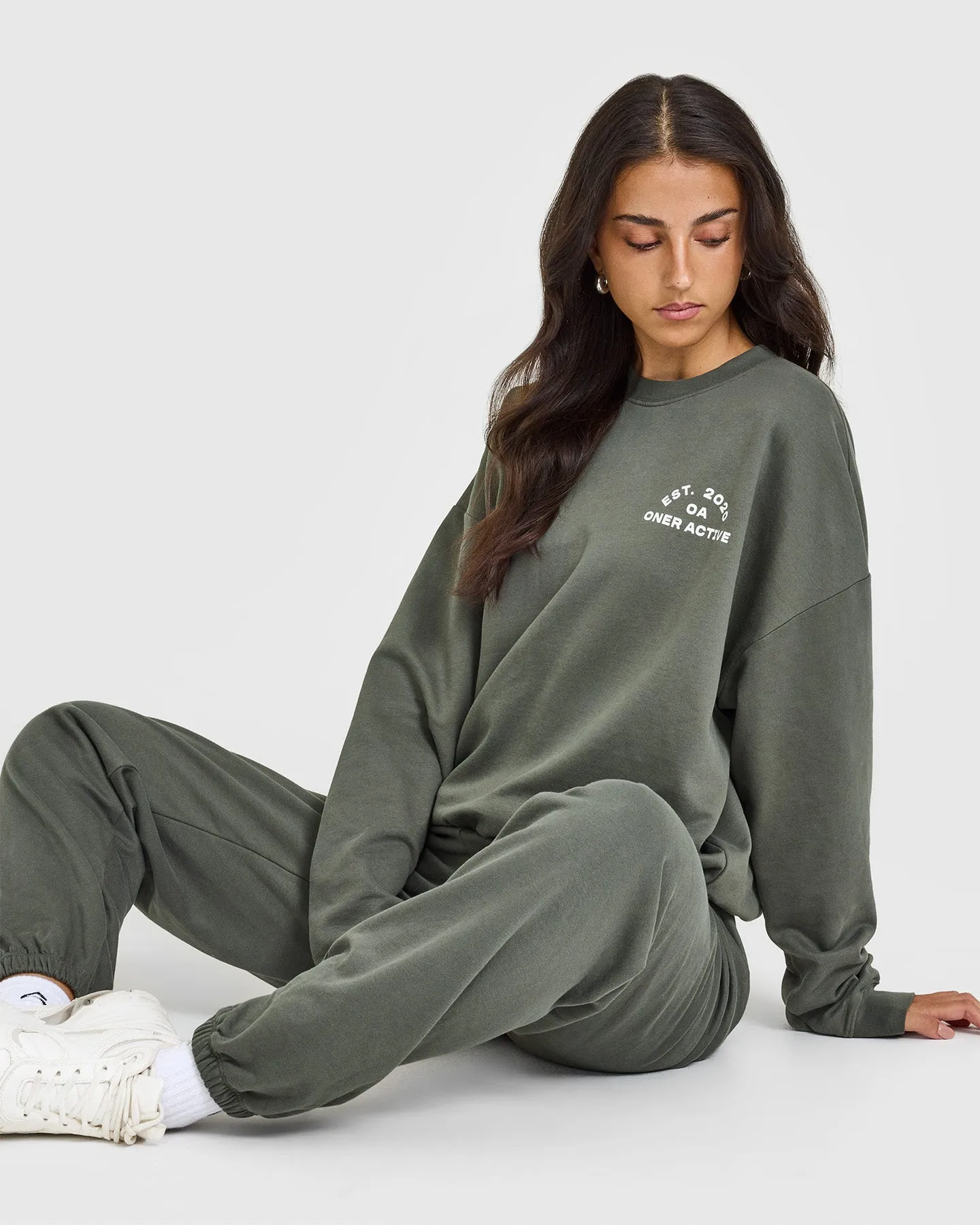 Lightweight Sweatshirt With Graphic | Dark Khaki sold by Oner Active product image thumbnail 5