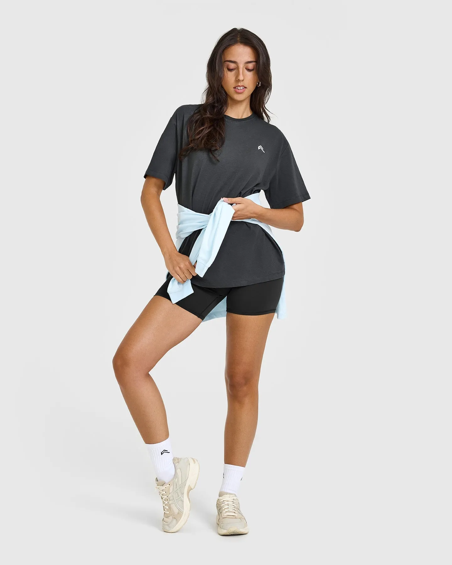 Classic Oversized Lightweight T-Shirt | Coal sold by Oner Active product image thumbnail 3