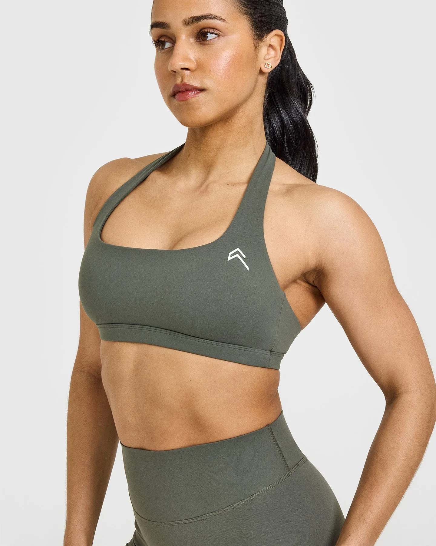 EasyLift™ Halter Bralette | Dark Khaki sold by Oner Active product image thumbnail 4