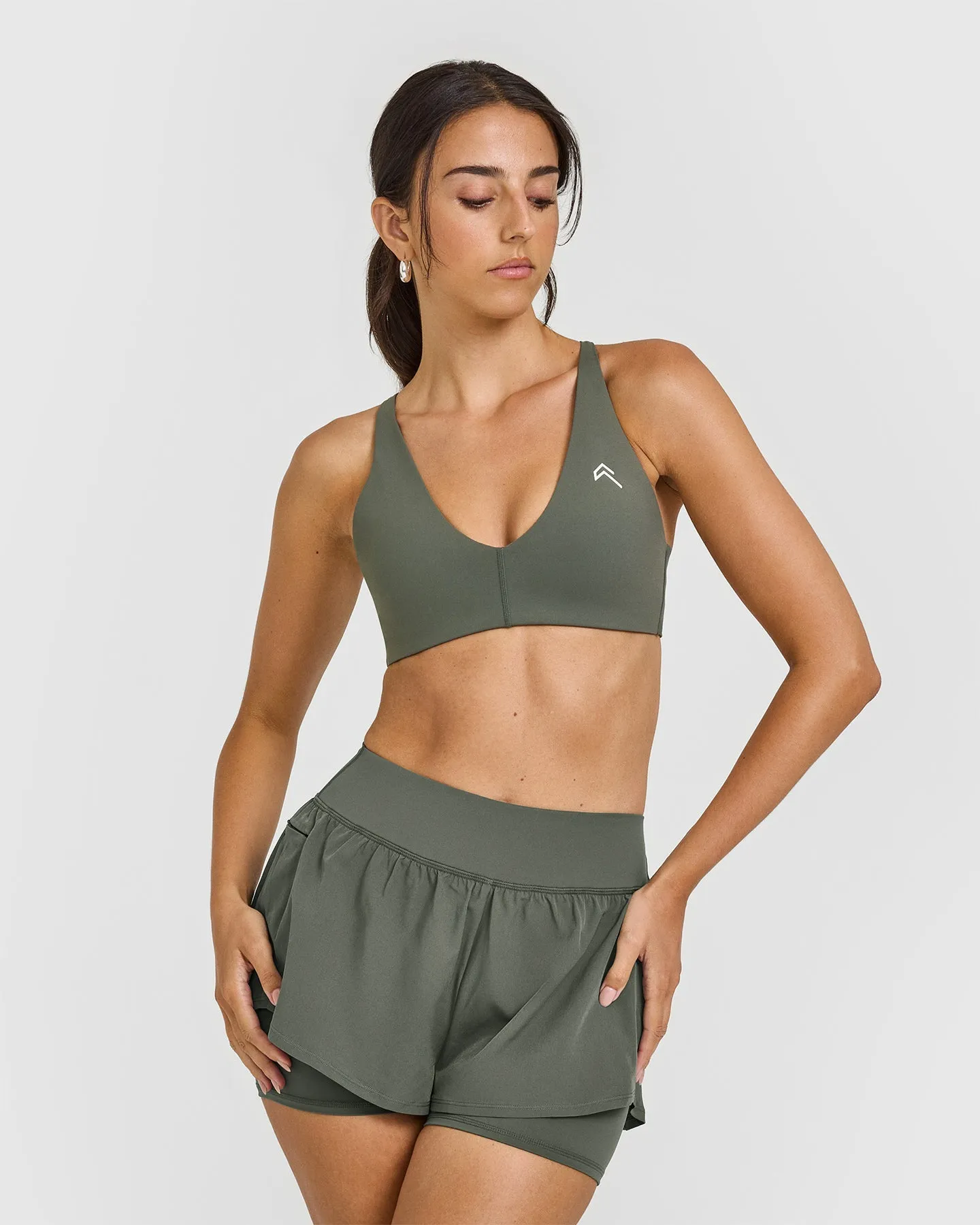 Unified Micro Bralette | Dark Khaki sold by Oner Active