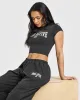 Lightweight Joggers With Athletic Graphic | Soft Black sold by Oner Active