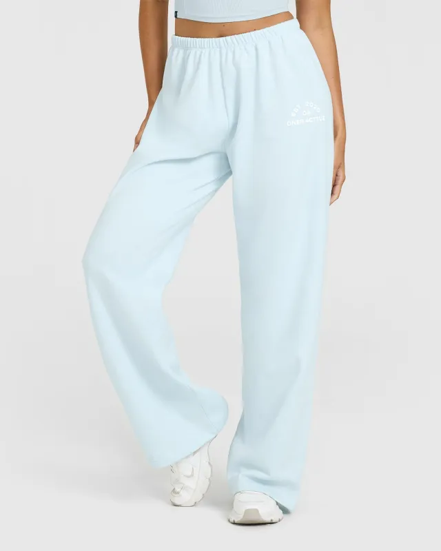 Lightweight Straight Leg Joggers with Graphic | Cloud Blue sold by Oner Active