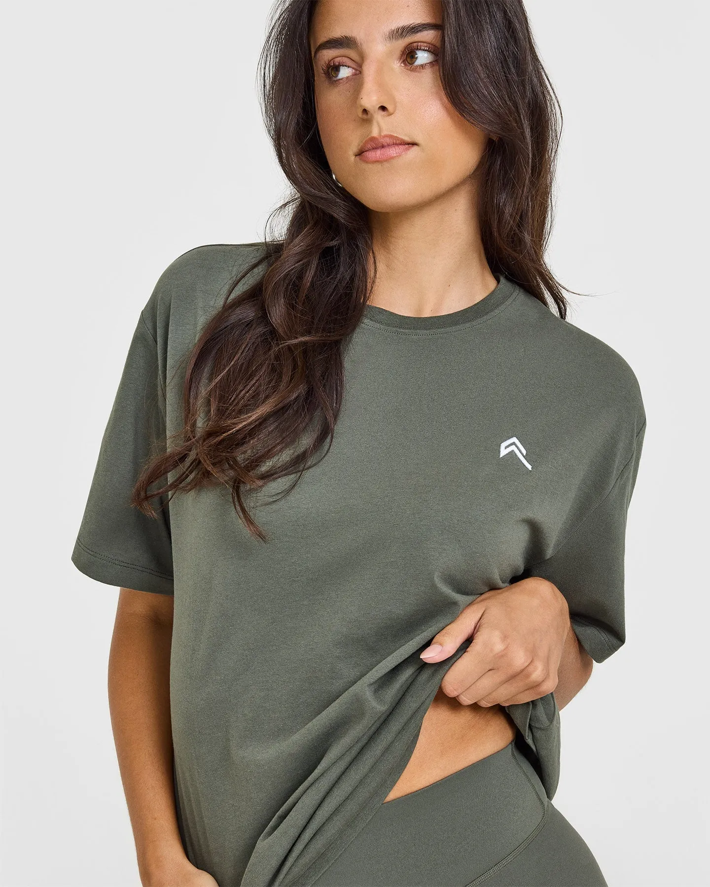 Classic Oversized Lightweight T-Shirt | Dark Khaki sold by Oner Active product image thumbnail 5