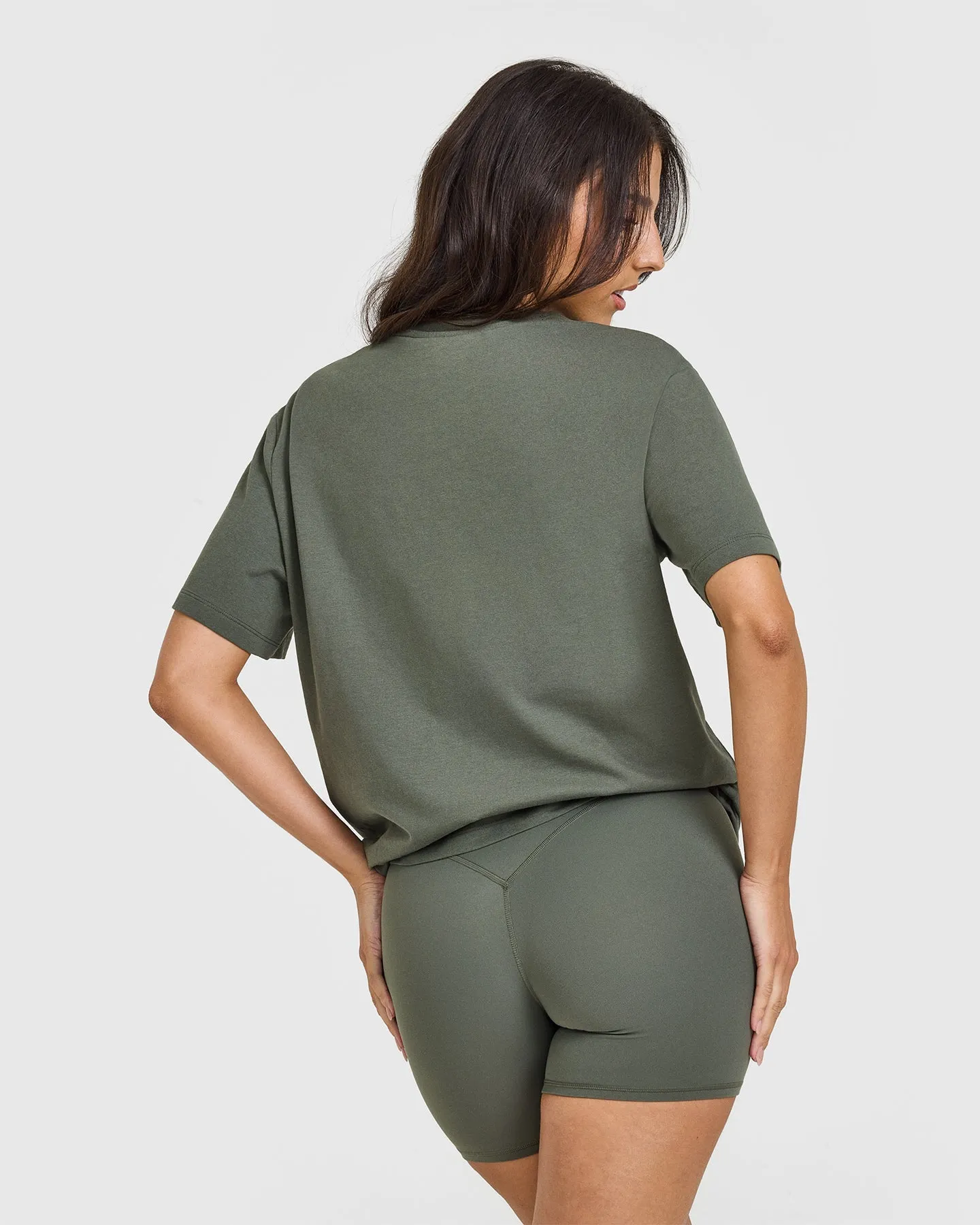 Classic Oversized Lightweight T-Shirt | Dark Khaki sold by Oner Active product image thumbnail 4