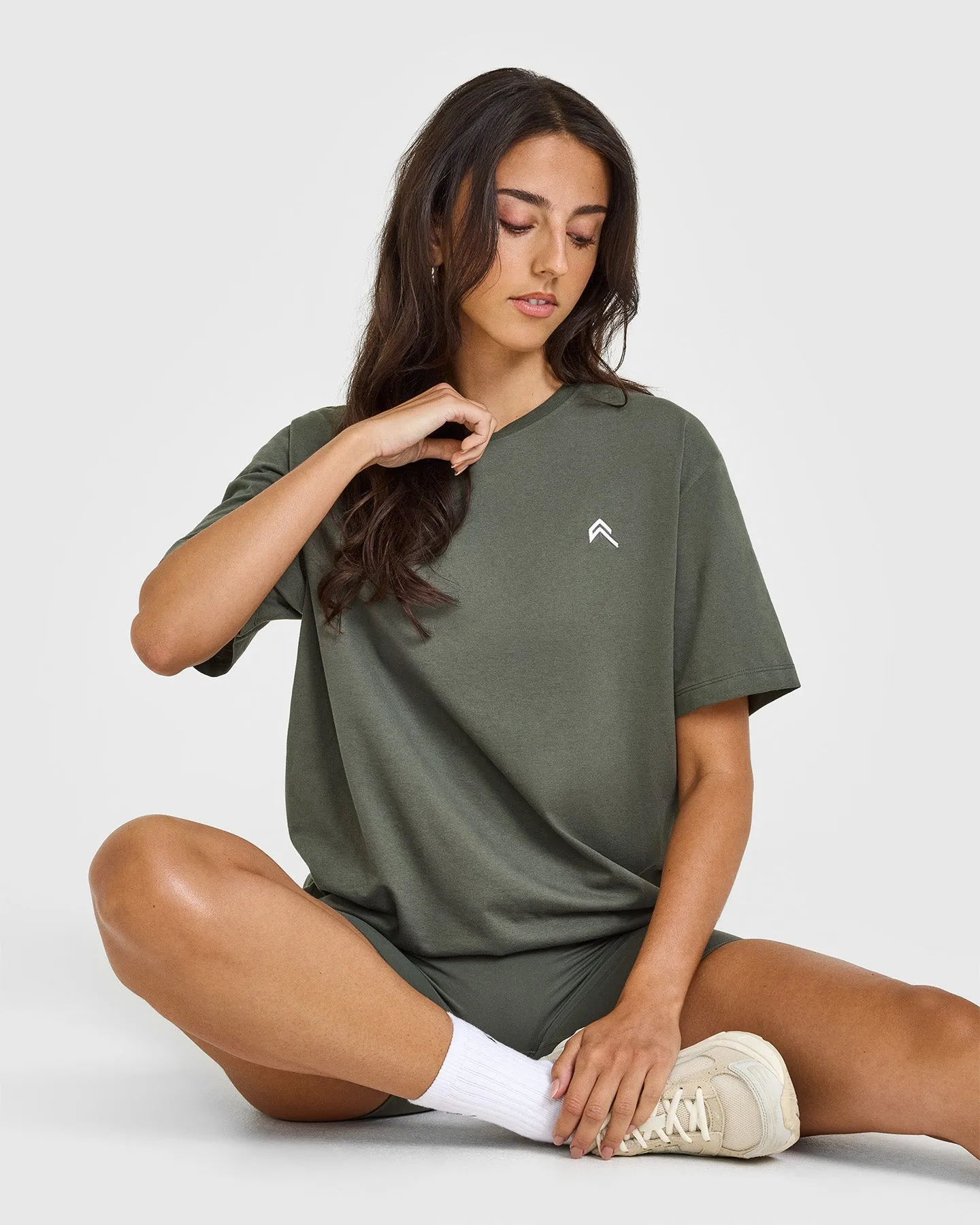 Classic Oversized Lightweight T-Shirt | Dark Khaki sold by Oner Active product image thumbnail 3