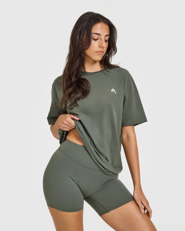 Classic Oversized Lightweight T-Shirt | Dark Khaki sold by Oner Active