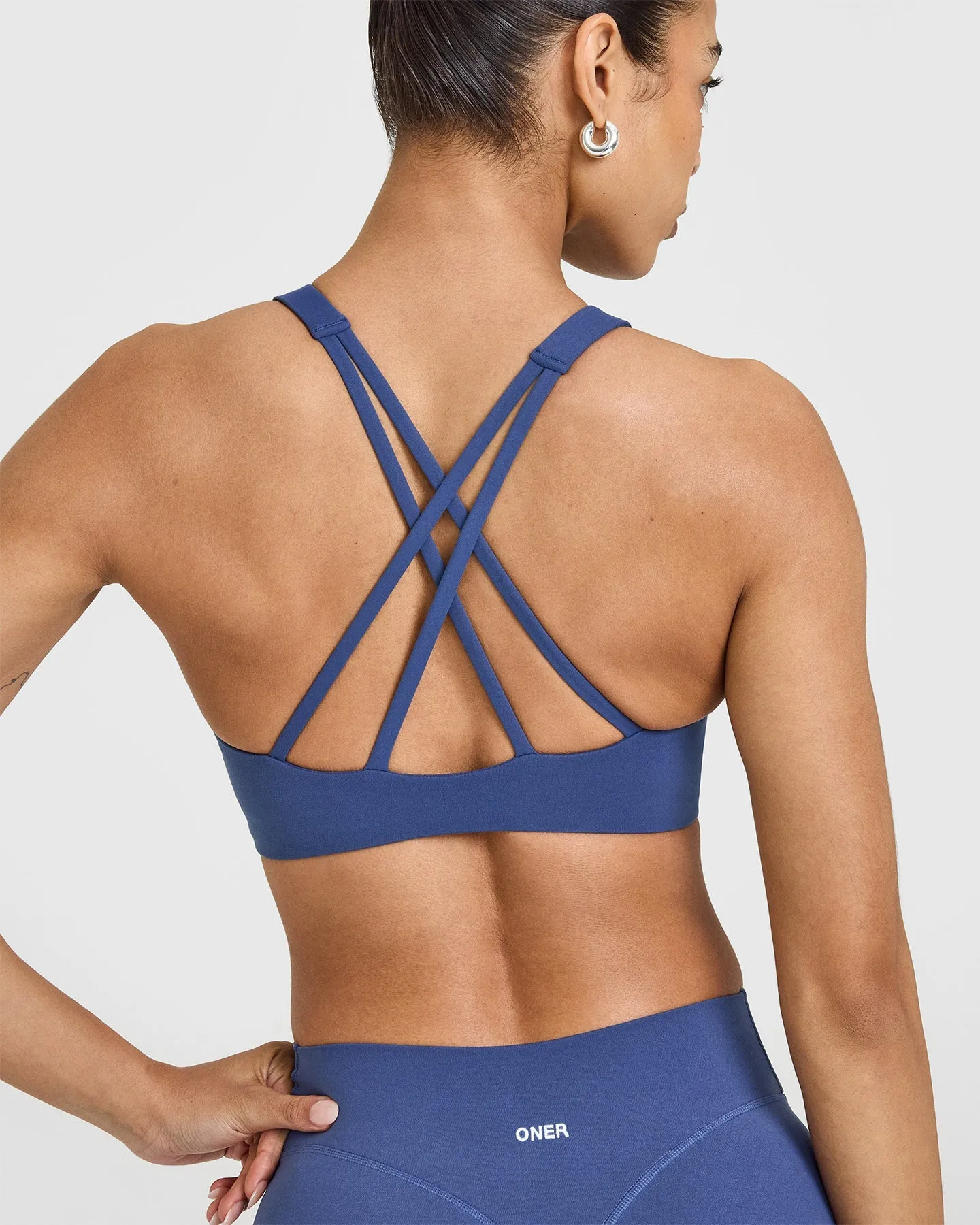 EasyLift™ High Neck Sports Bra | Shadow Blue sold by Oner Active product image thumbnail 4