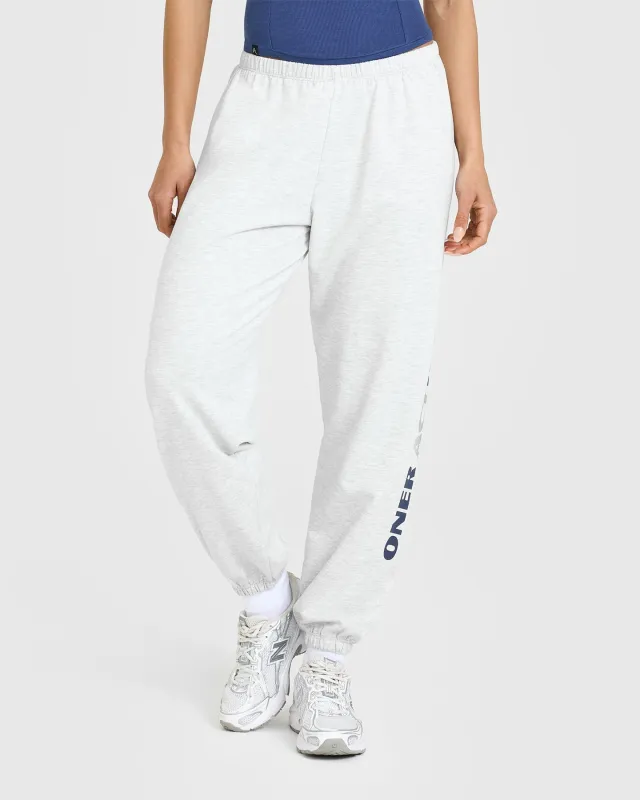 Lightweight Graphic Joggers | Light Grey Marl sold by Oner Active