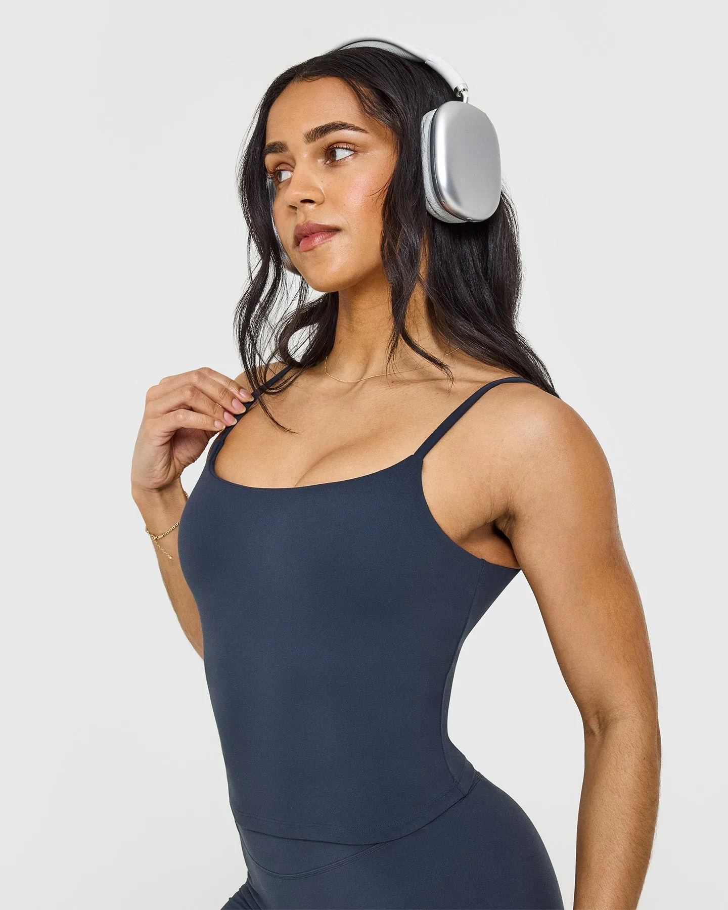 SoftMotion™ Strappy Mid Vest with Built in Bra Shelf | True Blue sold by Oner Active product image thumbnail 5