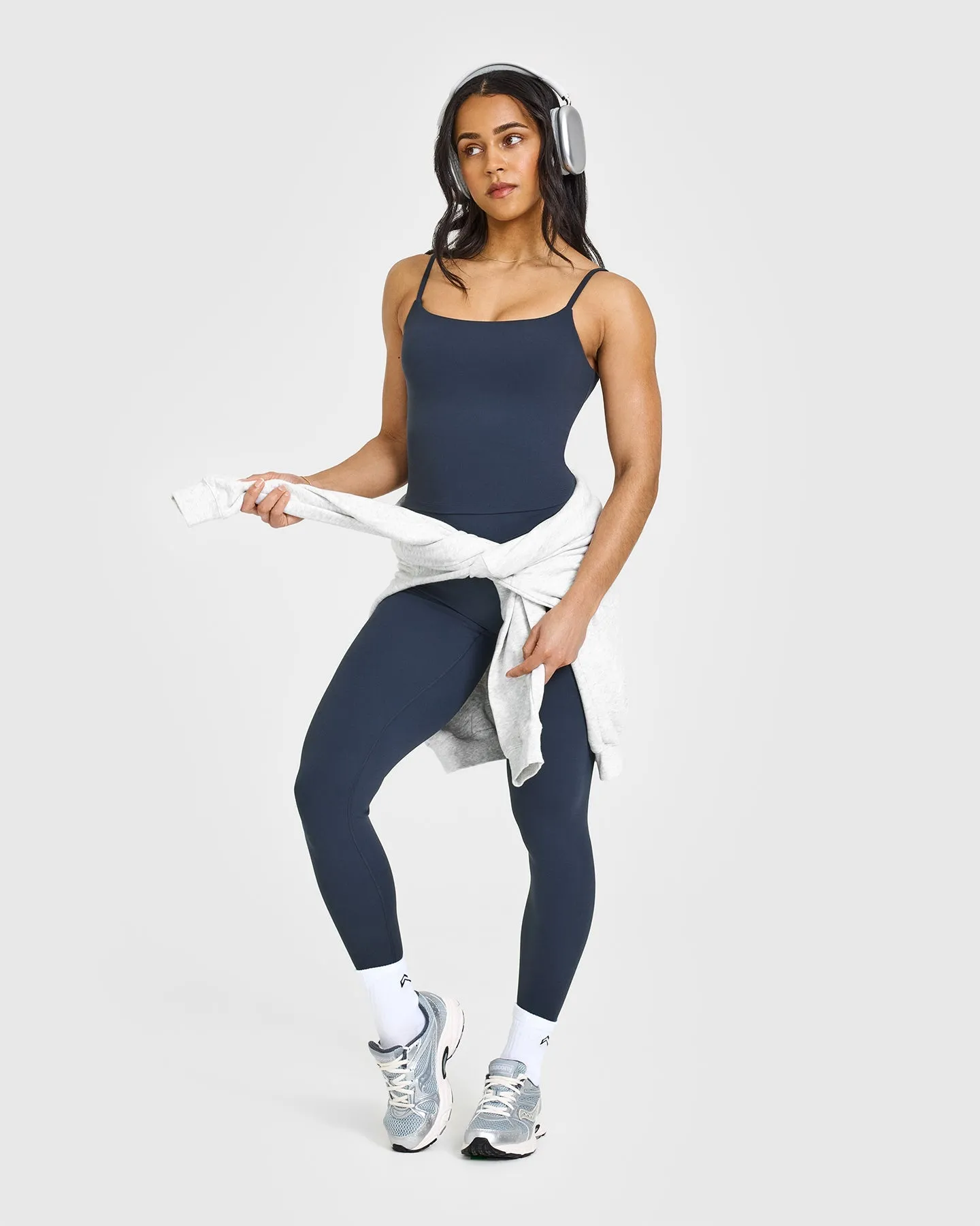 SoftMotion™ Strappy Mid Vest with Built in Bra Shelf | True Blue sold by Oner Active product image thumbnail 2
