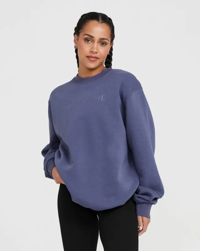 Classic Lounge Oversized Crew Neck | Slate Blue sold by Oner Active