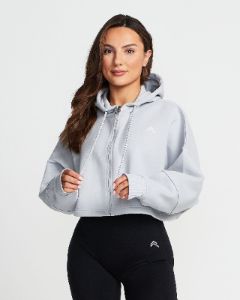 Classic Crop Zip Hoodie | Grey sold by Oner Active