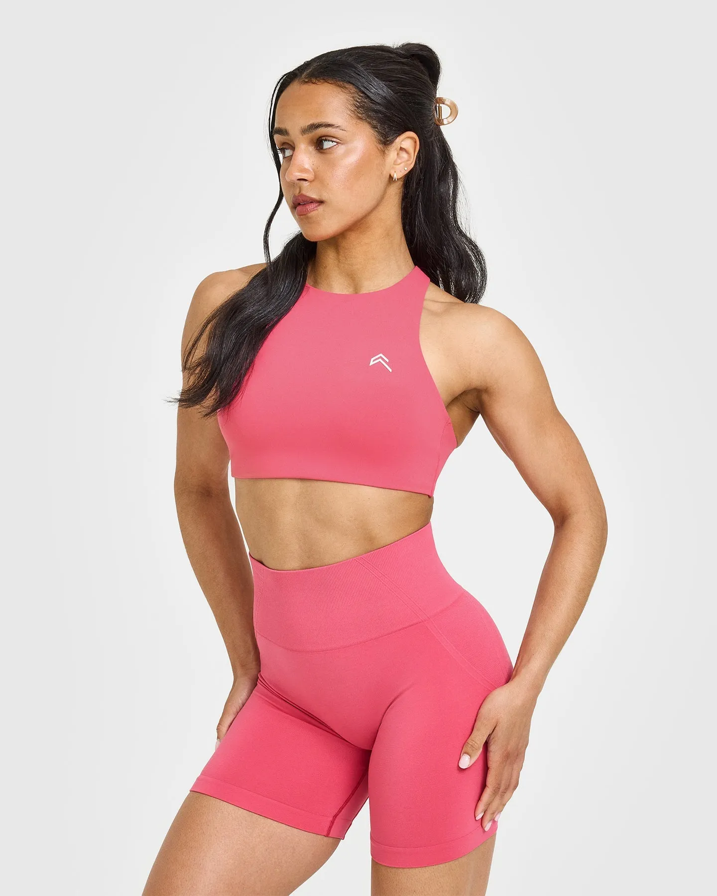 EasyLift™ High Neck Sports Bra | Velvet Pink sold by Oner Active