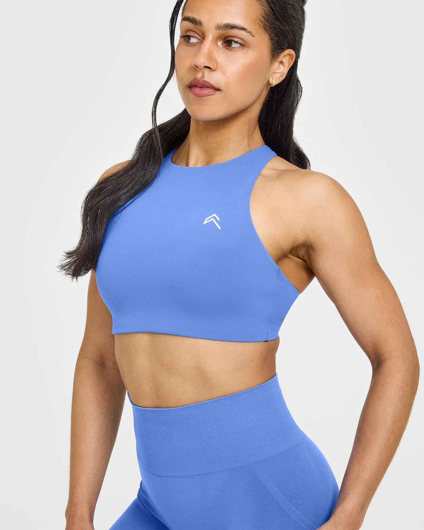 EasyLift™ High Neck Sports Bra | Glaucous Blue sold by Oner Active product image thumbnail 4