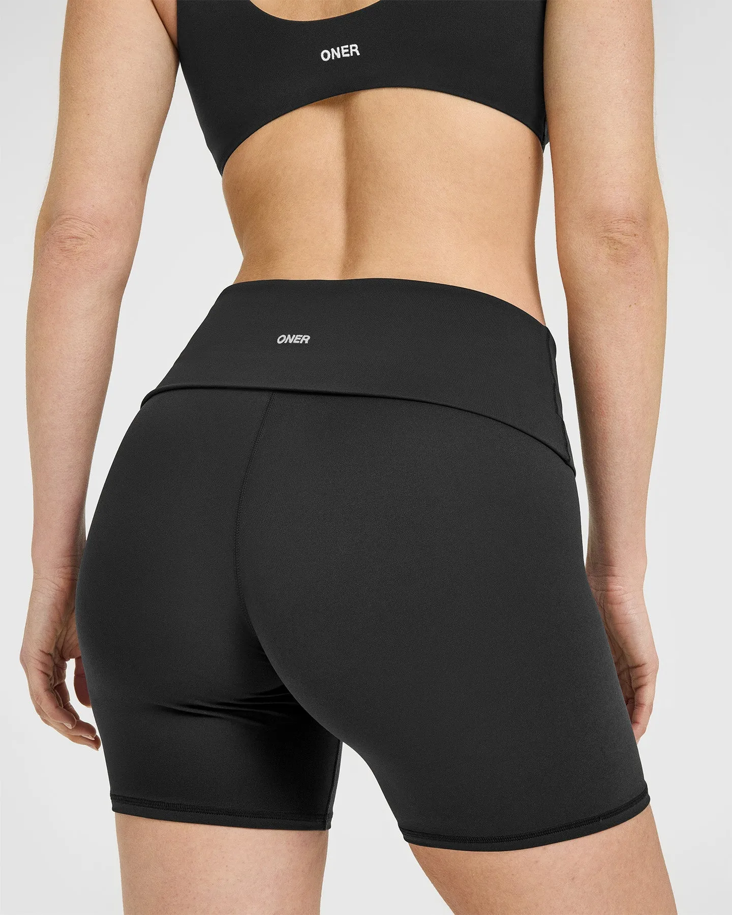SoftMotion™ Fold Over Shorts 6" | Soft Black sold by Oner Active product image thumbnail 4