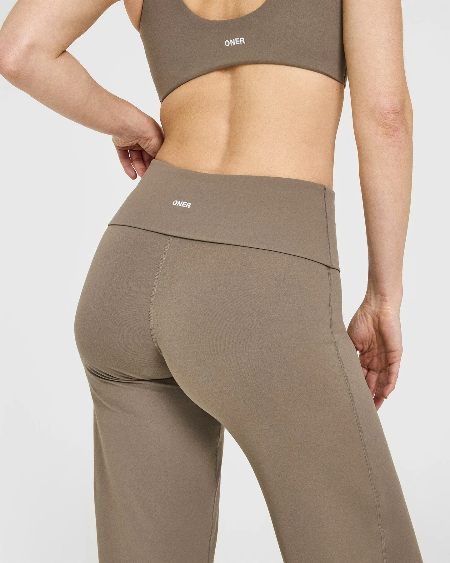 SoftMotion™ Fold Over Straight Leg Bottoms | Moss Brown sold by Oner Active product image thumbnail 4