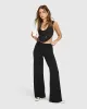 SoftMotion™ Fold Over Straight Leg Bottoms | Black sold by Oner Active