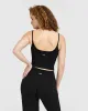 SoftMotion™ Strappy Mid Vest with Built in Bra Shelf | Black sold by Oner Active