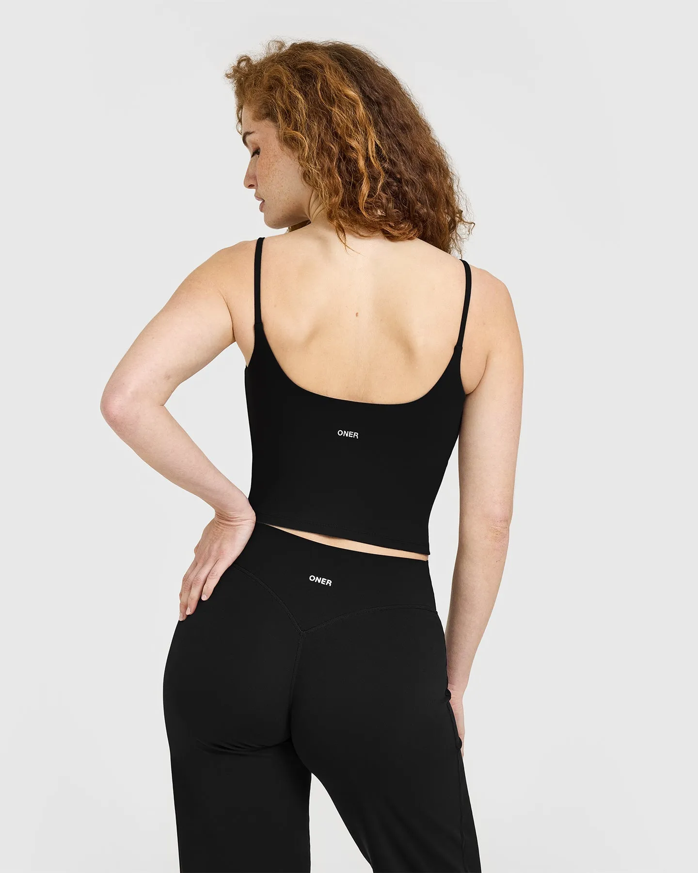 SoftMotion™ Strappy Mid Vest with Built in Bra Shelf | Black sold by Oner Active product image thumbnail 2
