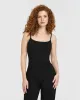 SoftMotion™ Strappy Mid Vest with Built in Bra Shelf | Black sold by Oner Active