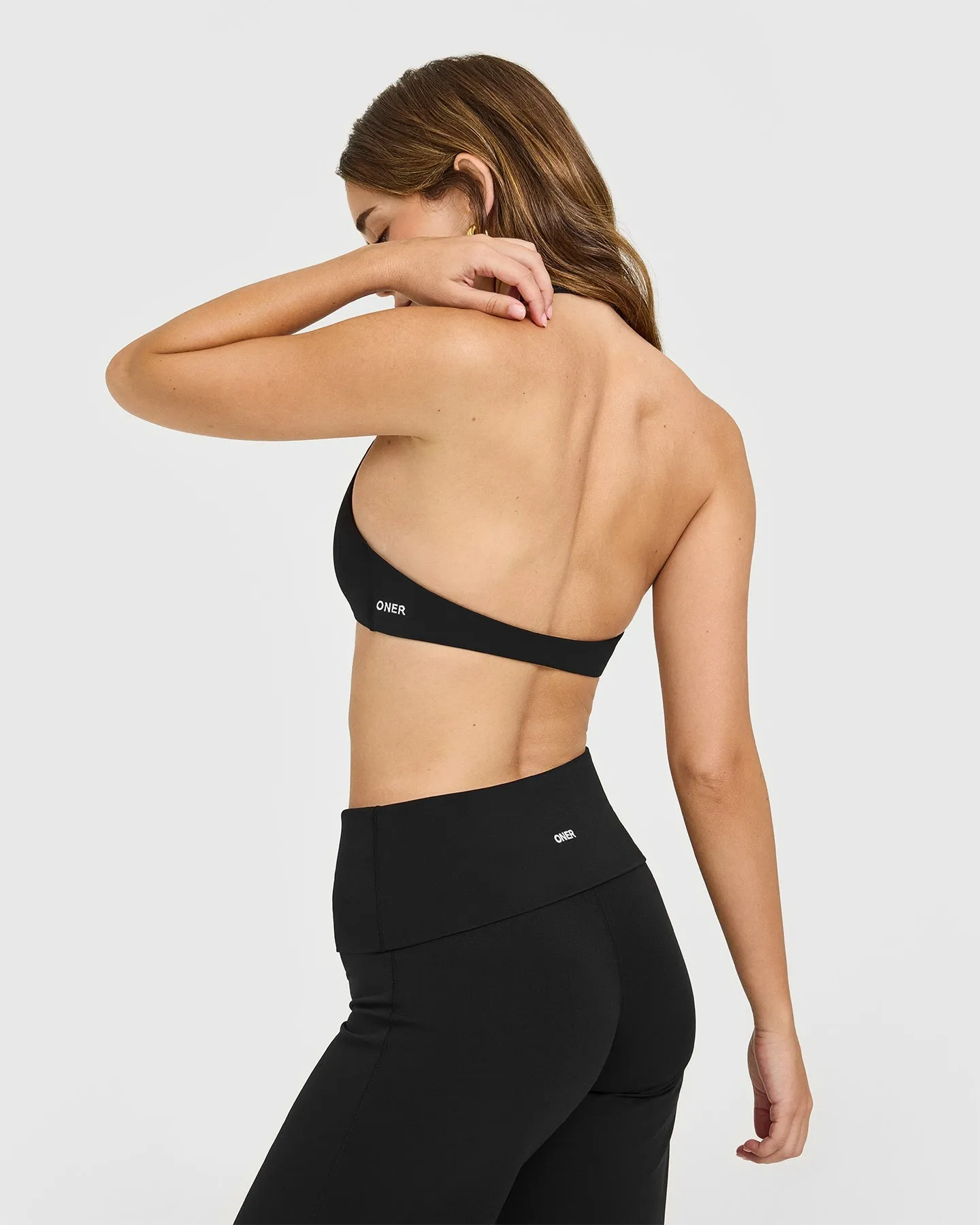 SoftMotion™ Minimal Halter Neck Bralette | Black sold by Oner Active product image thumbnail 2