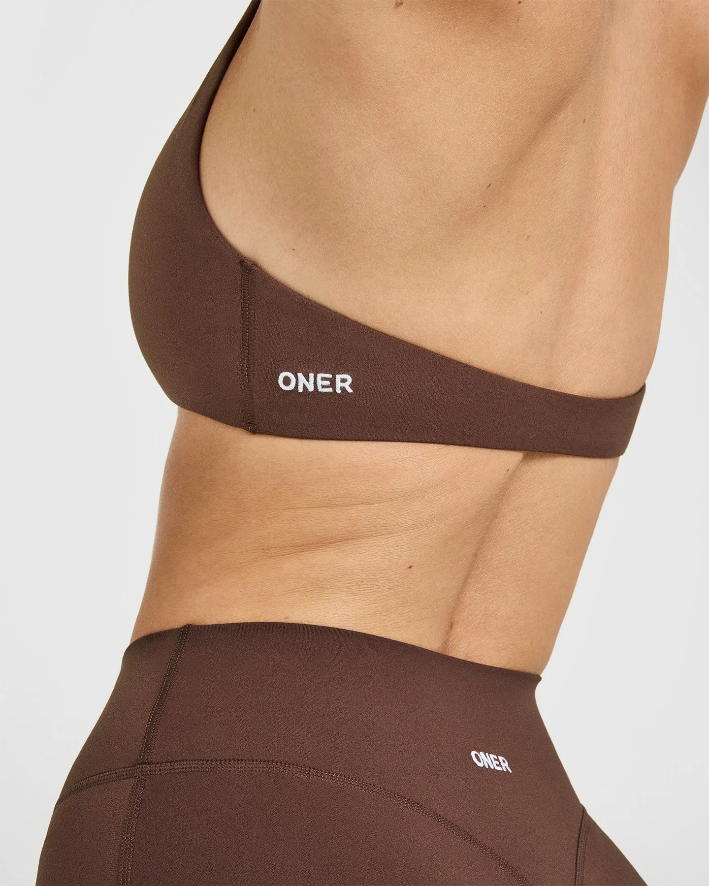 SoftMotion™ Minimal Halter Neck Bralette | Espresso Brown sold by Oner Active product image thumbnail 5