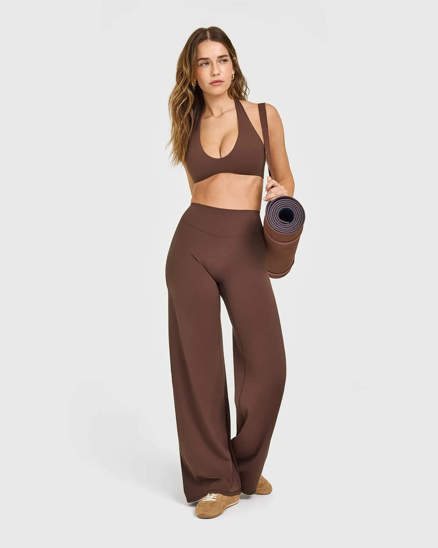 SoftMotion™ Minimal Halter Neck Bralette | Espresso Brown sold by Oner Active product image thumbnail 3