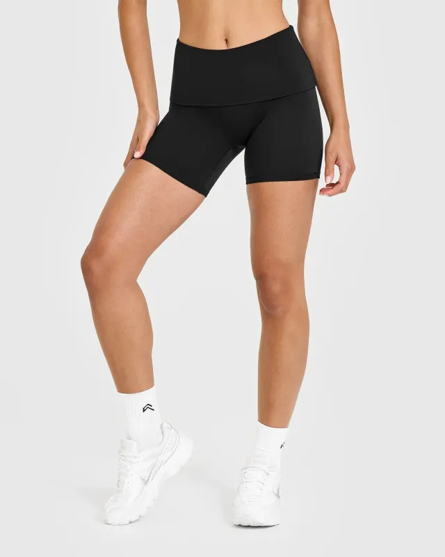 SoftMotion™ Fold Over Shorts 6" | Black sold by Oner Active