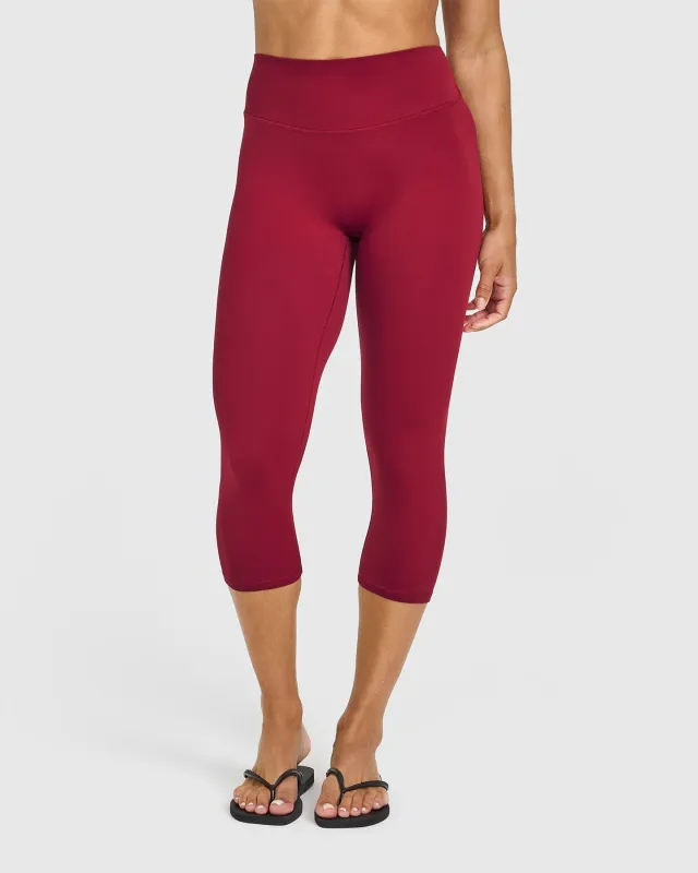 SoftMotion™ High Waisted Capri Leggings | Ruby Red sold by Oner Active