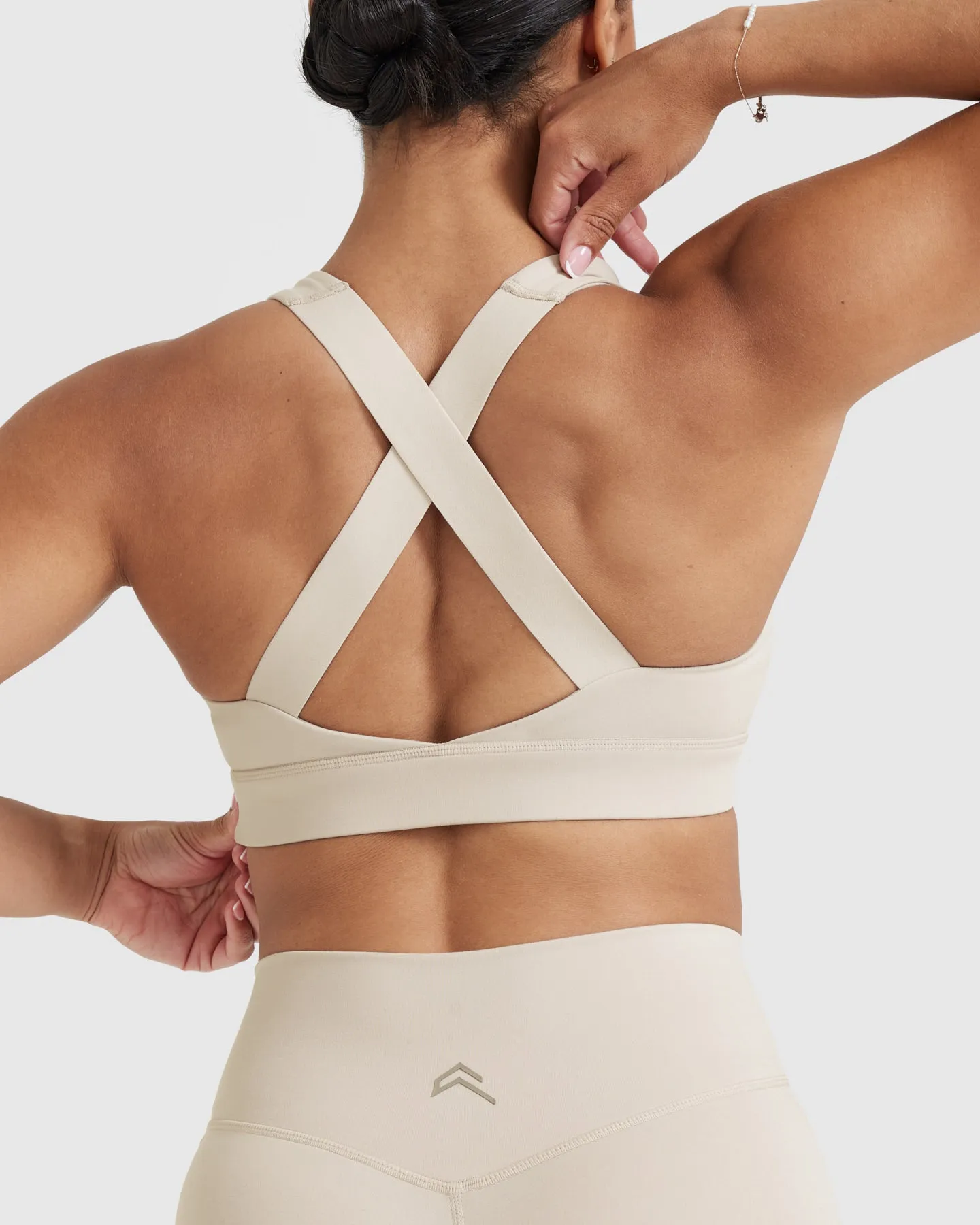 Timeless Wide Strap Sports Bra | Sand sold by Oner Active product image thumbnail 5