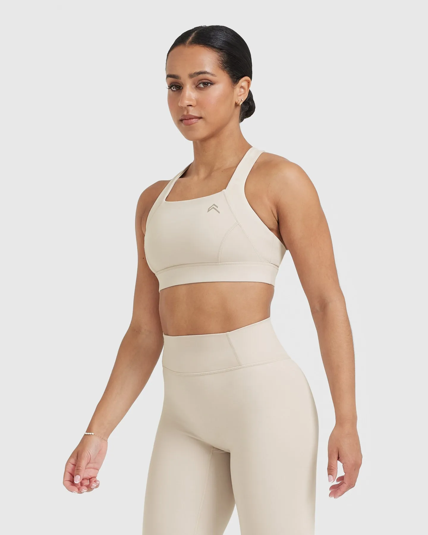 Timeless Wide Strap Sports Bra | Sand sold by Oner Active product image thumbnail 3