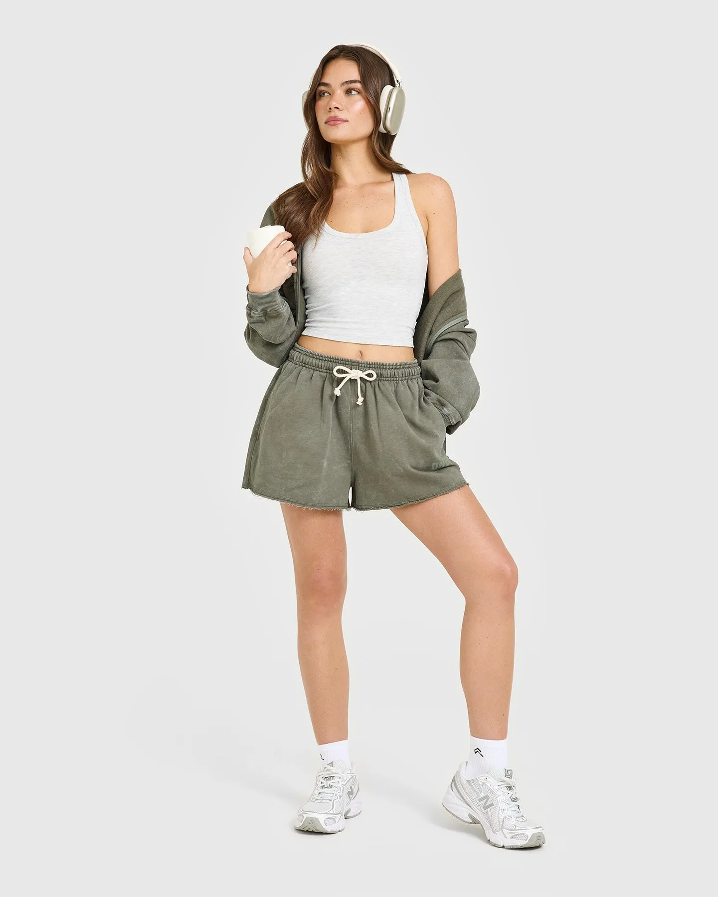 Raw Lounge Oversized Shorts | Washed Alpine Green sold by Oner Active product image thumbnail 3