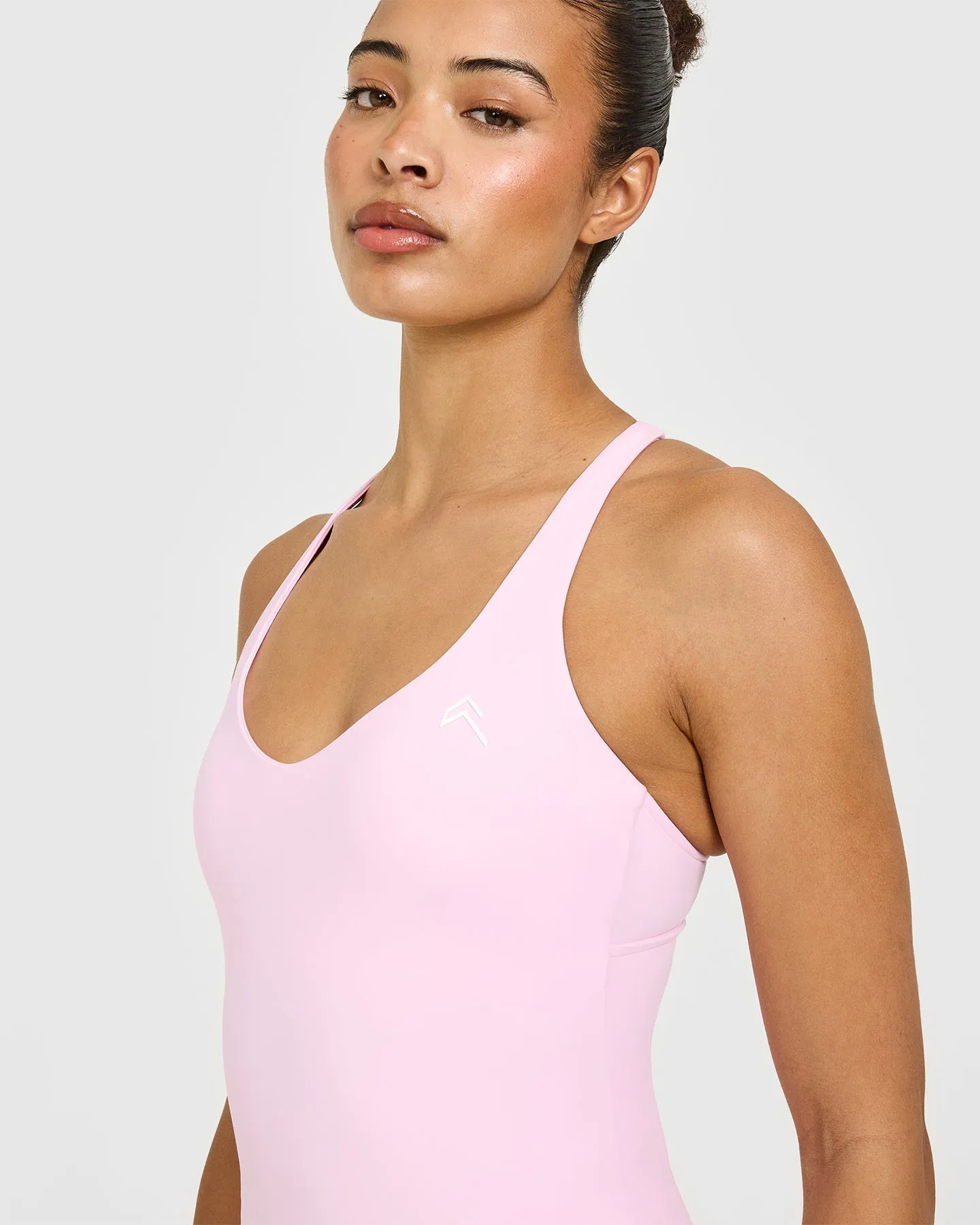 Unified V Neck Cross Back Vest | Chalk Pink sold by Oner Active product image thumbnail 5