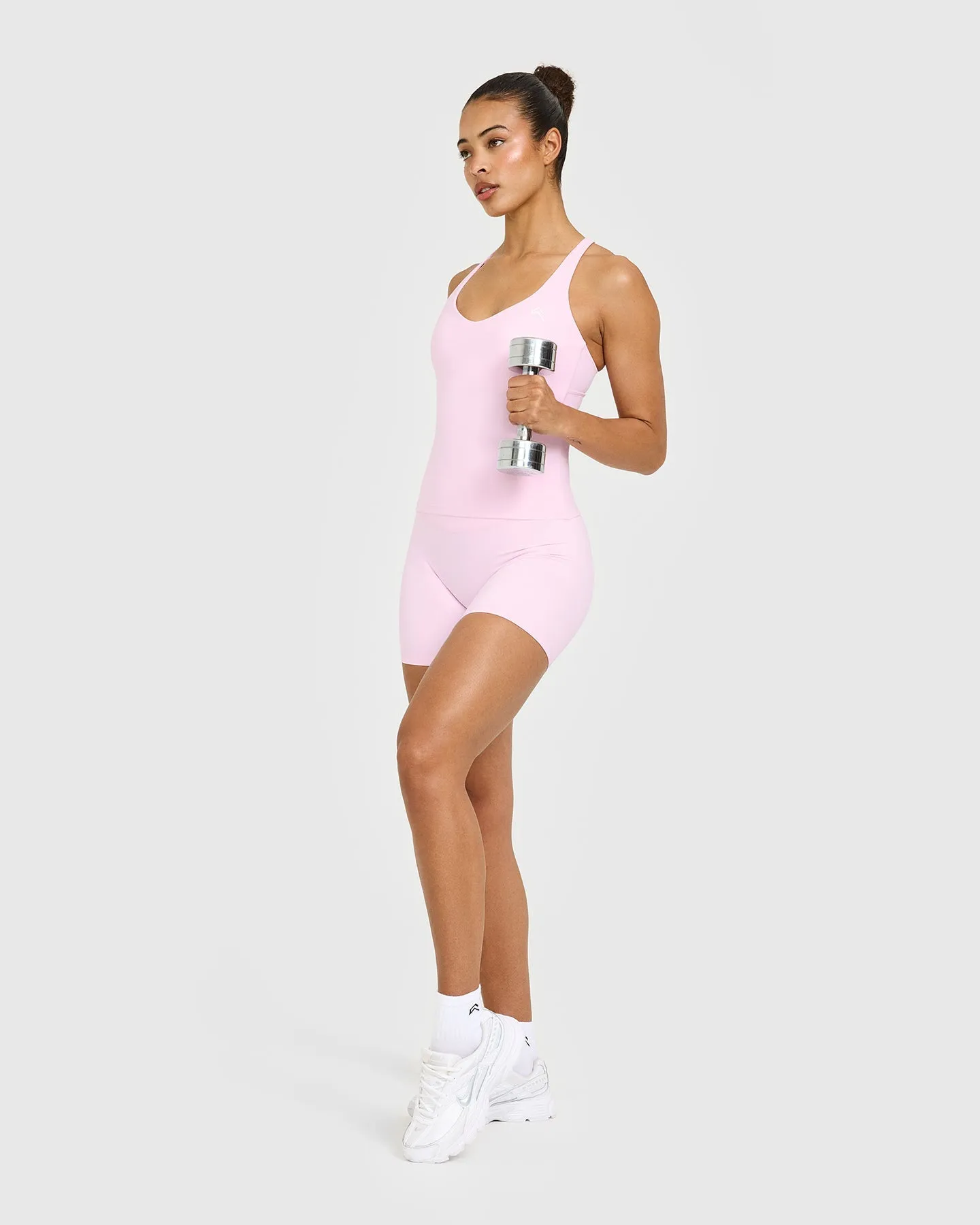 Unified V Neck Cross Back Vest | Chalk Pink sold by Oner Active product image thumbnail 3